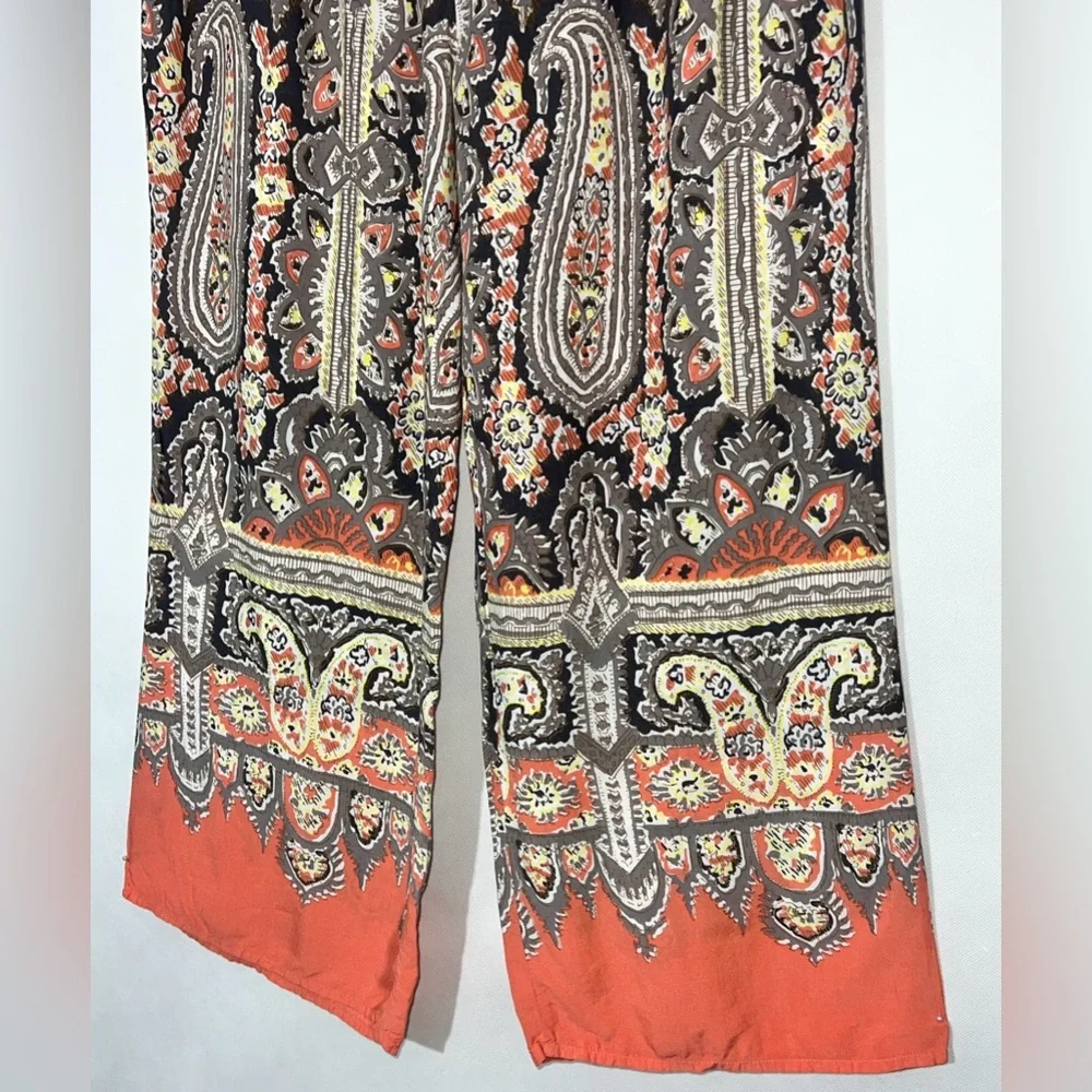 Anthropologie E By Eloise Mixed Print‎ Boho Wide Leg Size Small